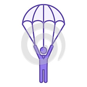 Colored Parachute Icon.