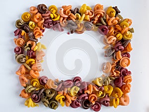 Color paste on white background