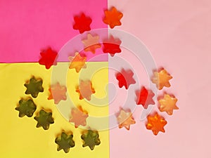 Colored pastel stars