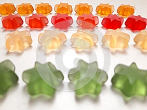 Colored pastel stars