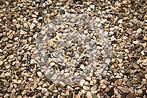 Colored pebbles texture background, decorative small stones texture