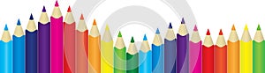 Colored Pencil Border Back to School Art Graphic
