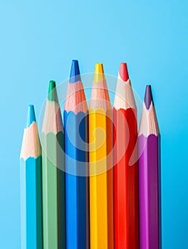 colored pencil close up, vivid pastel, minimalist. AI Generated