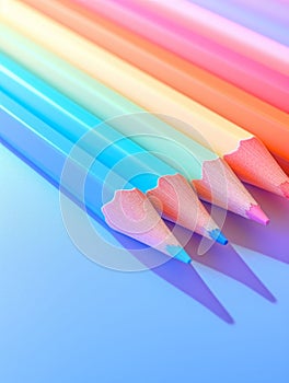 colored pencil close up, vivid pastel, minimalist. AI Generated