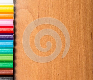 Colored Pencil Ends on Wood