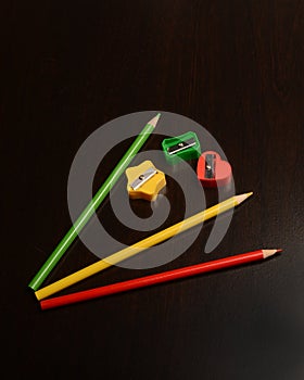 Colored Pencil Sharpeners and Pencils