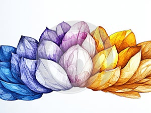 Colored pencil sketch: A vibrant illustration using colored pencils, showcasing texture and creativity.