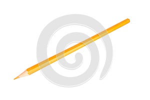 Colored pencil yellow one isolated on white background