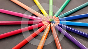 Colored pencils circle