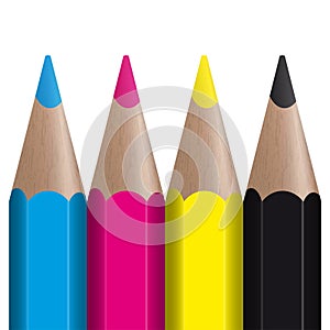 colored pencils CMYK photo