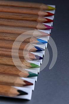 Colored pencils, copy space