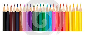 Colored pencils. Isolated on white. Vector