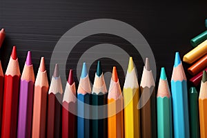Colored pencils join forces, a vibrant coalition of artistic potential photo