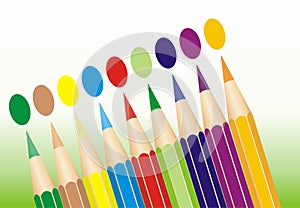 Colored Pencils Lined Up