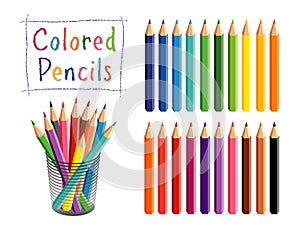 Colored Pencils Set, 20 Colors, Desk Organizer