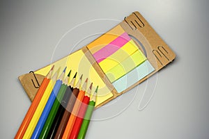 Colored pencils sharpened