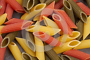 Colored penne texture