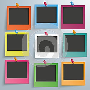 9 Colored Photo Frames