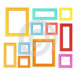 Colored photo frames