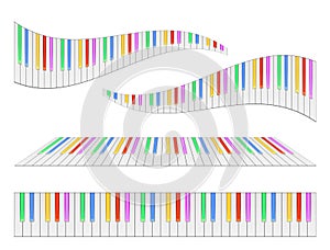 Colored Piano Keyboards