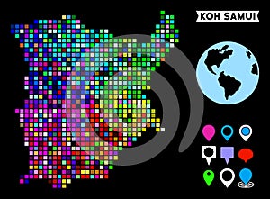 Colored Pixel Koh Samui Map