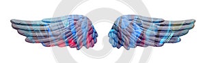 Colored plaster wings