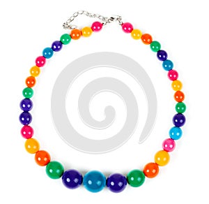 Colored plastic beads