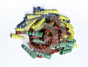 Colored plastic dowels