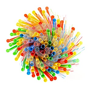 Colored Plastic Drinking Straws