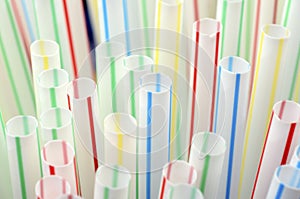 Colored plastic straws