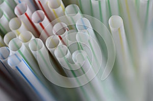 Colored plastic straws