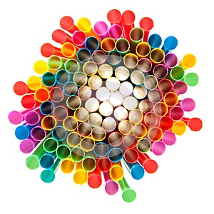 Colored plastic straws