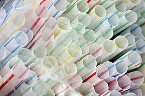 Colored plastic straws