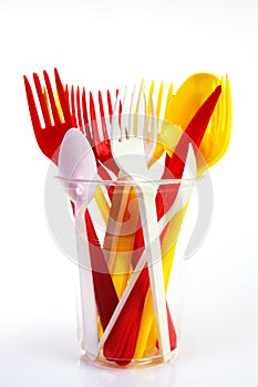 colored plastic utensils