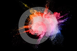 Colored powder splash
