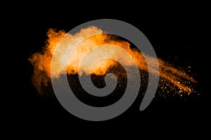 Colored powder splash