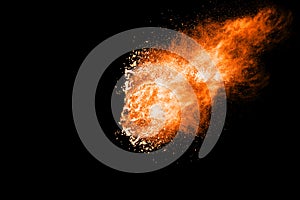 Colored powder splash cloud