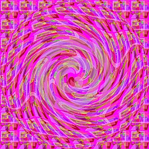 Colored psychedelic spiral