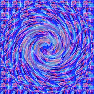 Colored psychedelic spiral