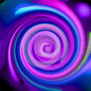 Colored psychedelic spiral