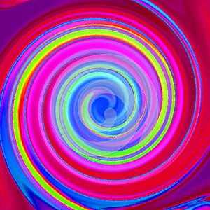 Colored psychedelic spiral