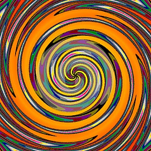 Colored psychedelic spiral