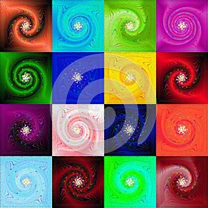 Colored psychedelic spiral