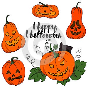 Colored pumpkin for Halloween vector