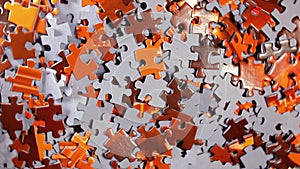 Colored Puzzle Pieces that Rotating Counterclockwise