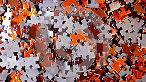 Colored Puzzle Pieces that Rotating Counterclockwise