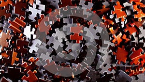 Colored Puzzle Pieces that Rotating Counterclockwise