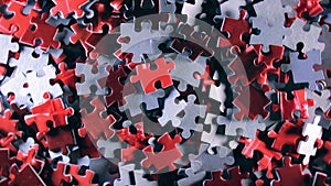 Colored Puzzle Pieces that Slowly Rotating Counterclockwise