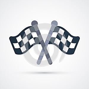 Colored Racing flags icon. Vector eps 10