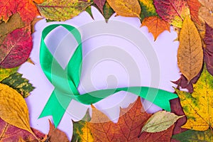 Colored ribbon-symbol of awareness of oncological diseases